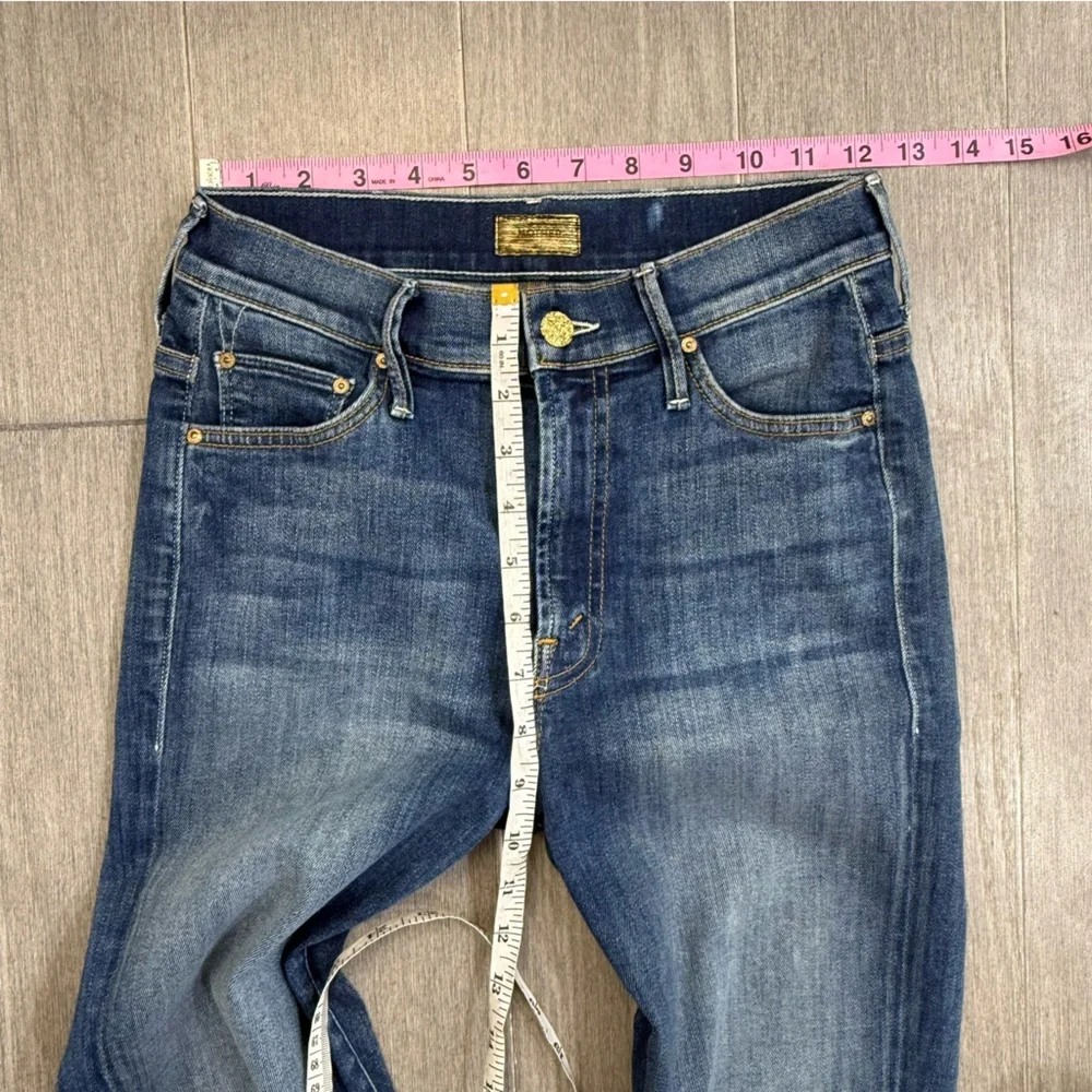 Mother The Insider Slit Ankle Fray Not Rough Enough Denim Jeans 25 - Picture 15 of 16
